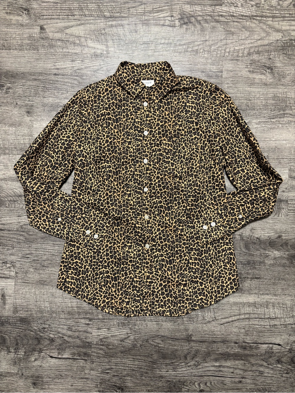 J. Crew Women’s Leopard Print Button-Down Shirt - Brown/Black